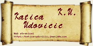 Katica Udovičić vizit kartica